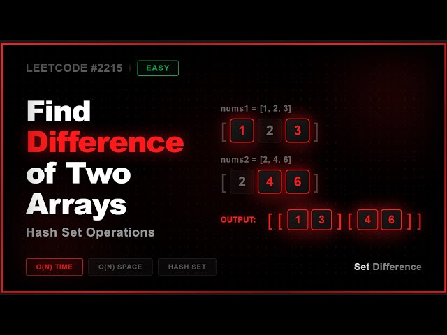 LeetCode 75 #20: Find the difference of Two Arrays | Python Solution