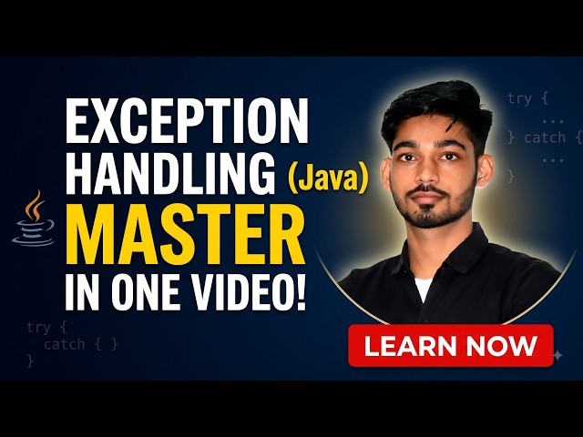Core Java Exception Handling | try-catch, Exception Hierarchy, Checked vs Unchecked & throws