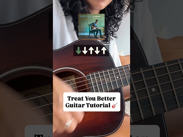 EASY Treat You Better - Shawn Mendes Guitar Tutorial (ONLY 4 CHORDS) 🎸 #shorts