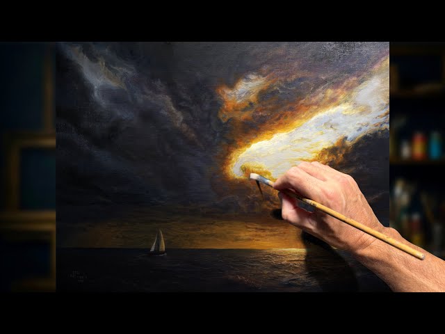 TIME-LAPSE: Stormbreak | Oil Seascape Painting