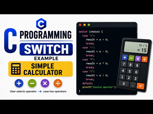 C Switch Statement Example Program : Build a Simple Calculator