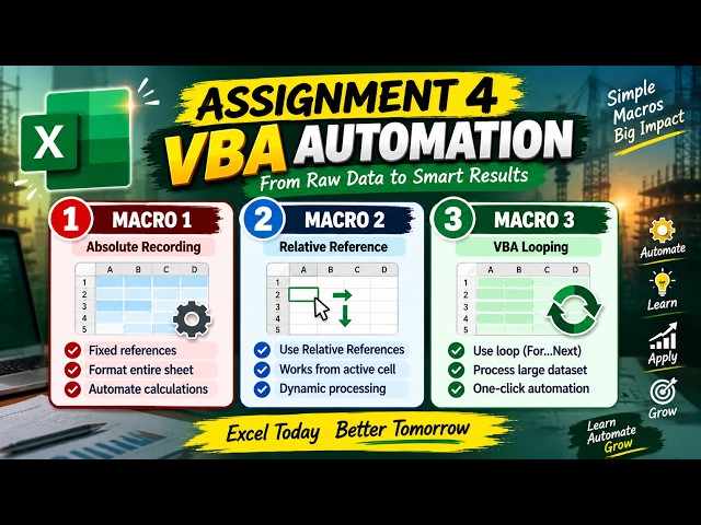 Excel VBA Macros – Absolute, Relative Reference & VBA Looping