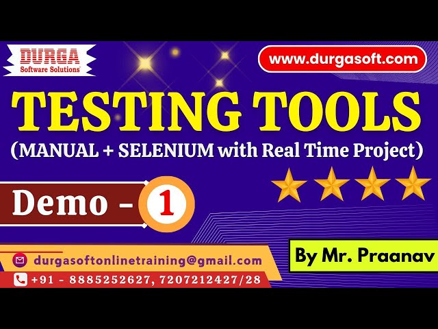 TESTING TOOLS tutorials || Demo - 1 || by Mr. Praanav On 30-12-2025 @11AM (IST)