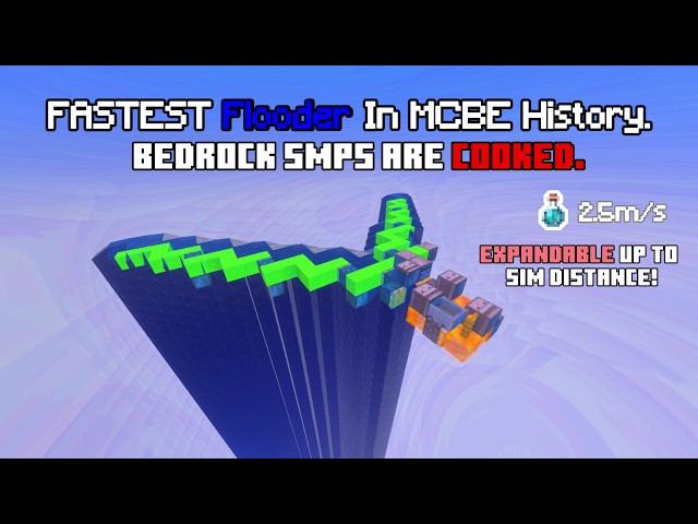 The FASTEST Flooder in Minecraft Bedrock...