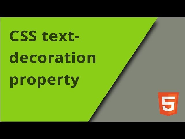 CSS text-decoration property