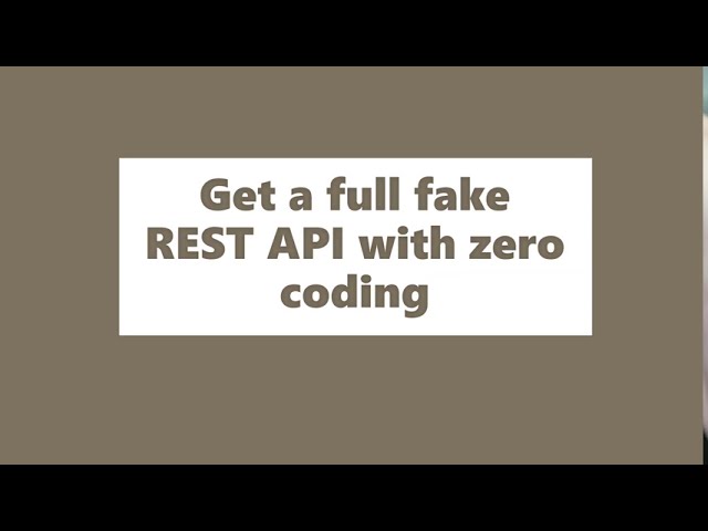 How to make Fake REST API in less than 3 minutes #CodeNewbie