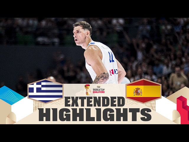 Greece 🇬🇷 v Spain 🇪🇸 | Extended Highlights | FIBA Basketball World Cup 2027 European Qualifiers