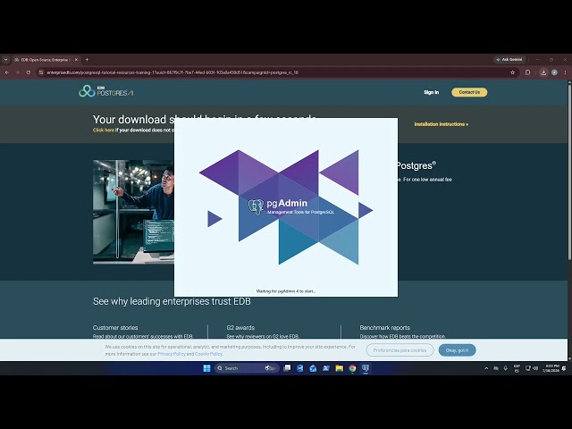2. Instalación de PostgreSQL y pgAdmin4 en Windows