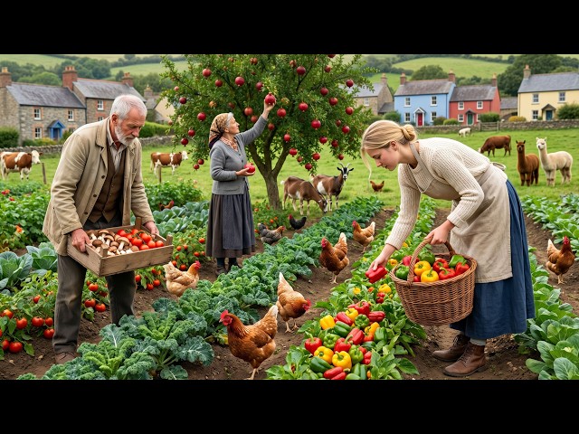 Peaceful Mountain Village Life | Harvesting Fresh Vegetables & Simple Farm Living