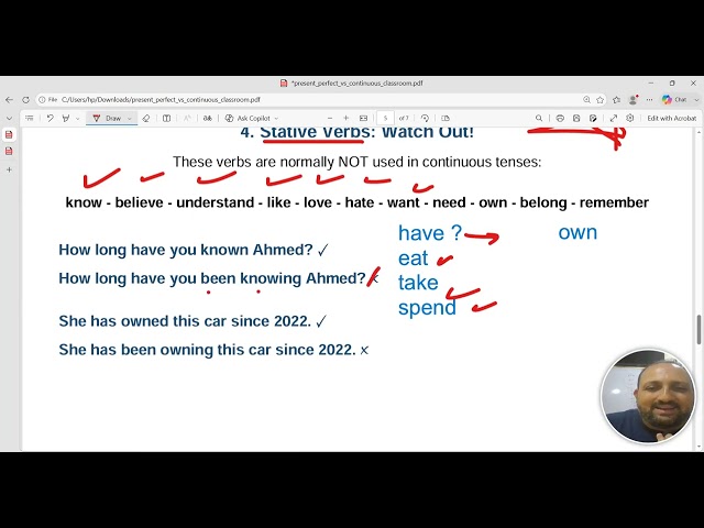 present perfect or continuous