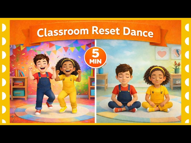 The Fun Calm Down Dance Kindergarten Children Enjoy | Reset Your Classroom in 5 mins 