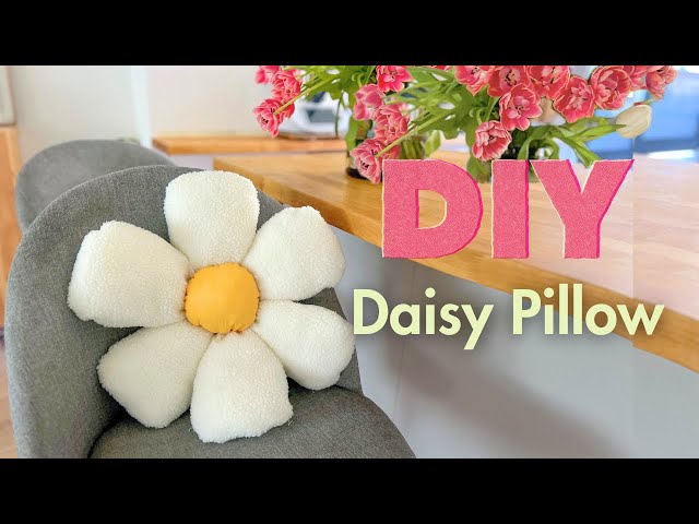 DIY Daisy Flower Pillow 🌼 | Easy Sewing Project for Beginners & PDF Pattern