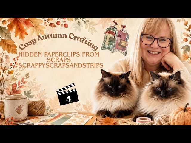 Hidden Paperclips from Paper Scraps 🍄 | Cosy Autumn Junk Journal Crafting  #scrappyscrapsandstrips