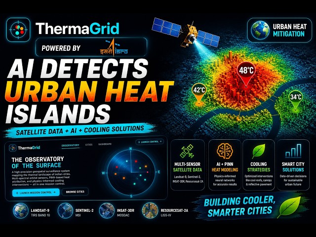 Urban Heat Island Detection using AI & ML | React + TypeScript #ai #ml #isro #coding