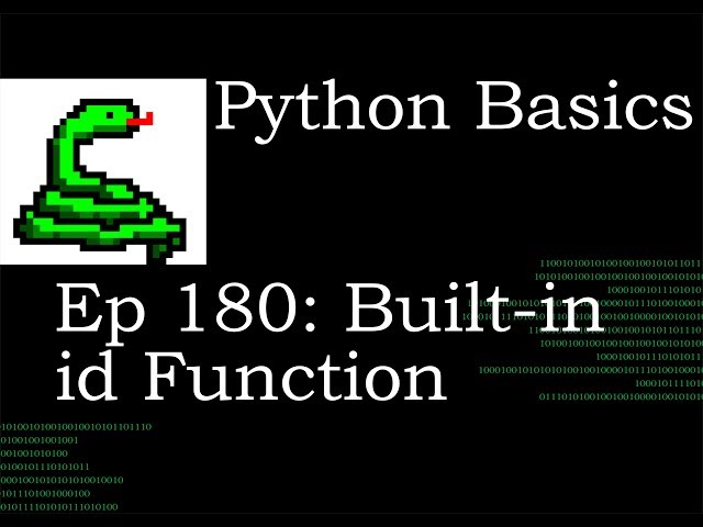 Python Basics Id Function