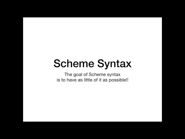 Introduction to Scheme Programming