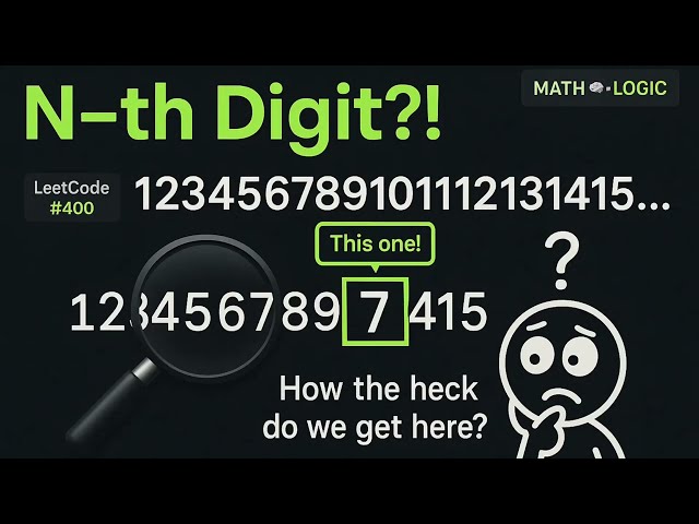 LeetCode 400: Find Nth Digit | Math + Binary Search Intuition | C++ Optimized 🔢