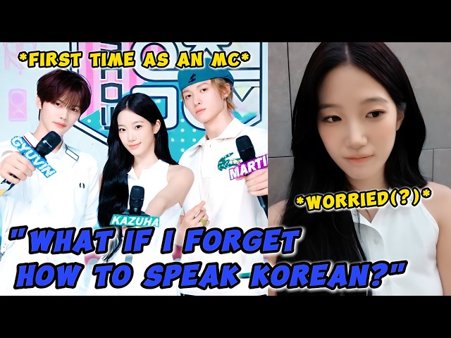 Kazuha was extremely nervous because it was her first time serving as an MC (ft. Eunchae's reaction)