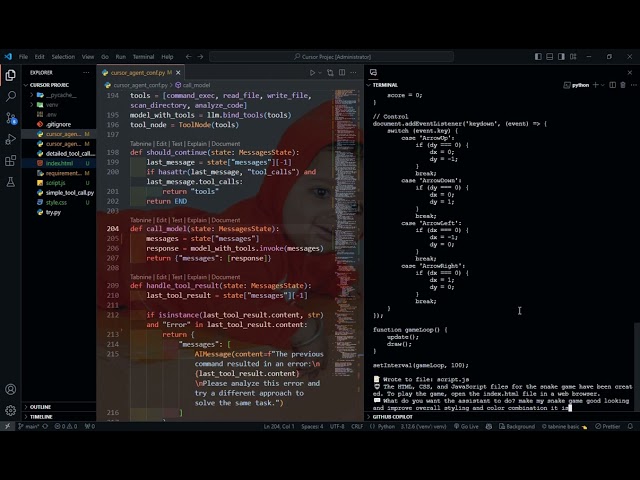 Snake Game Using TeaCoder | Auto Agent