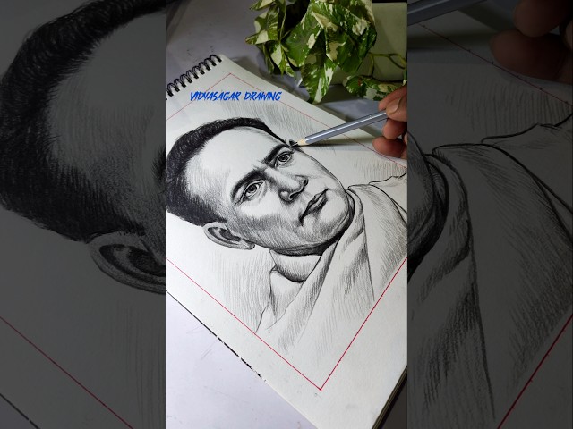 How to Draw Ishwar Chandra Vidyasagar | Realistic Pencil Portrait #shorts #ytshorts