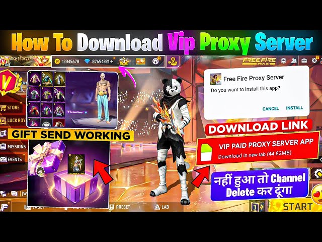HOW TO DOWNLOAD VIP PROXY SERVER IN FREE FIRE, HOW TO USE PROXY SERVER IN FREE FIRE