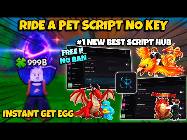 New Ride A Pet Script No Key - Auto Farm, Instant Collect Egg, Auto Feed, Place, Hatch & More! 🔥