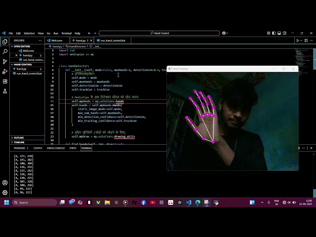 hand control best python  project  Download Source Code