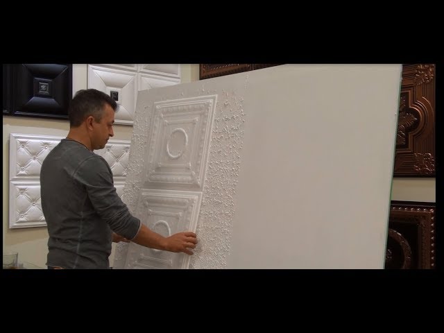 How to Cover Popcorn Ceilings with Ceiling Tiles - Talissa Decor