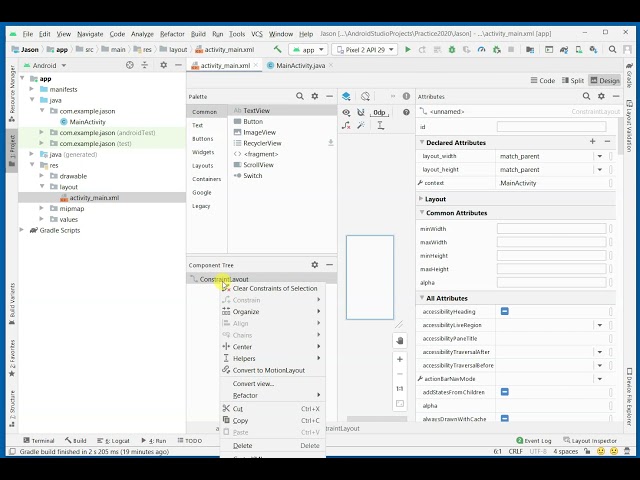 Convert to LinearLayout