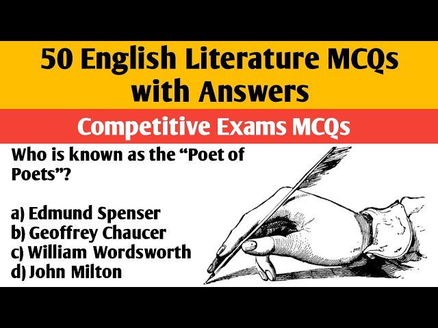 50 English Literature MCQs | Competitive Exam Preparation | CSS, UGC NET, UPSC, PMS, GRE, SAT, PGTRB