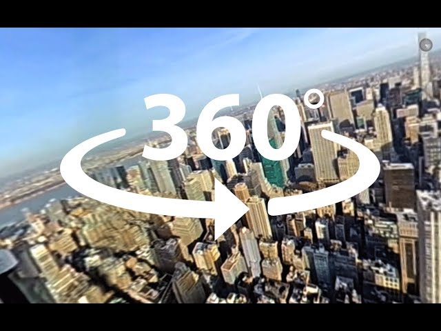360 degrees video - Empire State Building - New York - 86th floor view north - December 2017
