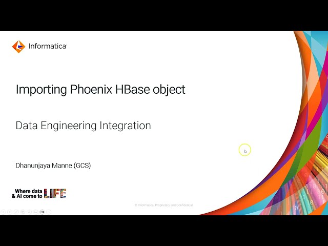 How to Import Phoenix HBase Object in Data Engineering Integration