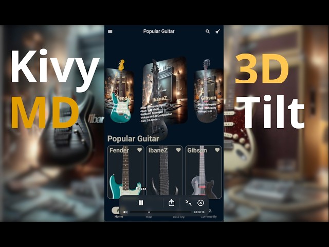 KivyMD. We continue testing the new 3D widgets.