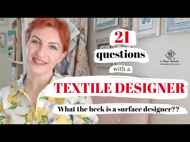 What does a textile designer do? Interview with a full time surface designer