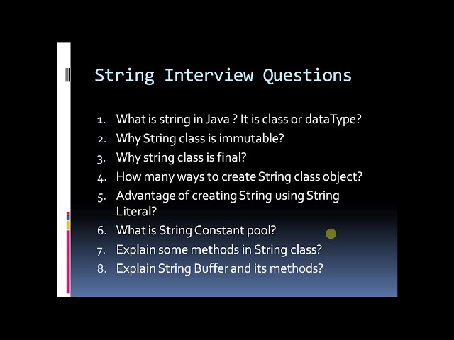 21 String Java  interview Questions | String interview questions in java .