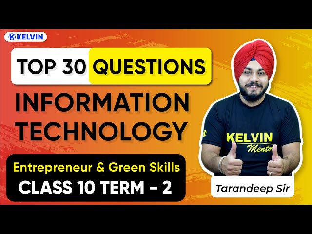 TOP 30 Questions of IT (Information Technology) Code 402 | Part A | Taran Sir | Kelvin 9 & 10
