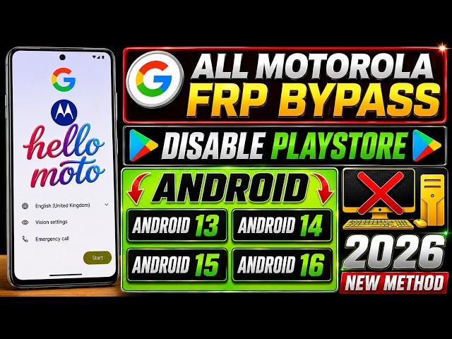 Boom! Motorola Frp Bypass | Android 13/14/15/16 | Disable Playstore | No Pc | New Trick Update 2026