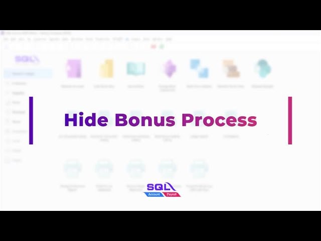 SQL Payroll - Hide Bonus Process