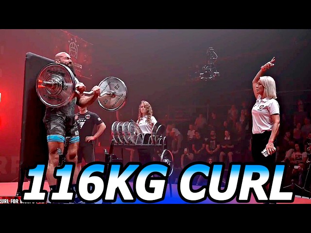 Giant Russian set a NEW WORLD RECORD in the Strict Curl!