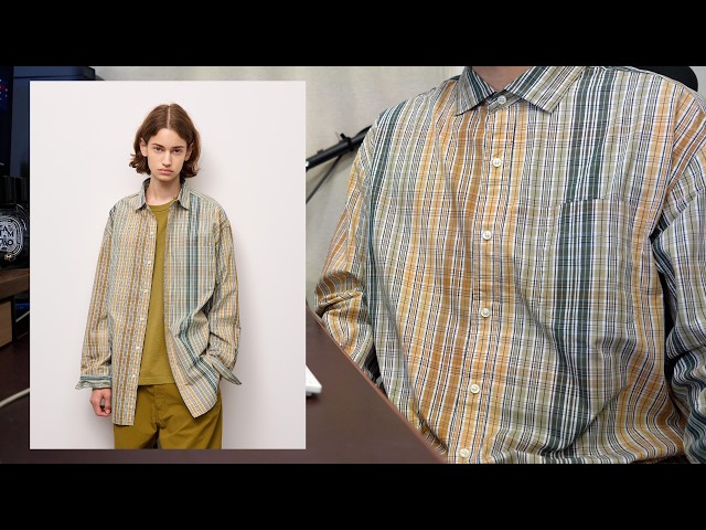 【 GU 2026AW 】This one is great! Oversized Shirt (Check) UL #gu