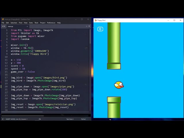 Cómo crear un juego de Flappy Bird en Python con Tkinter - No Talking
