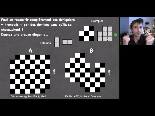 Argumenter sur les couplages maximums (how to argue about maximum matching)