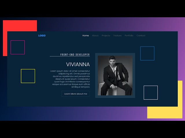 Animated Portfolio Website design in 2023 | HTML CSS | Code Ground