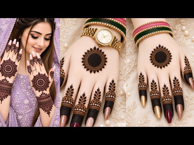 Simple back hand mehndi designs | Stylish gol tikki mehndi designs 2026 | Mehndi design | Mehndi ...