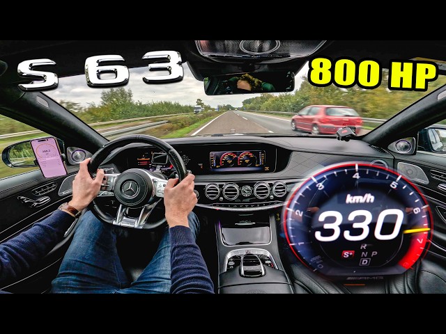800HP Mercedes AMG S63 HITS 330 KM/H on the AUTOBAHN!