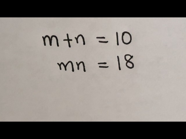 Solve for m and n in this nice algebra equation | Math Olympiad Mathematics