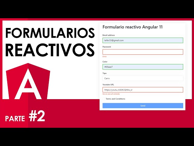 ▶🅲🆄🆁🆂🆂🅾 Angular REACTIVE FORMS How to create Dynamic validation show error messages.