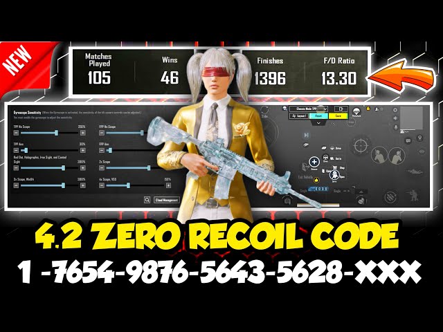🔥Bgmi 4.2 Best Sensitivity Code 2026 ✅| Zero Recoil Sensitivity | Gyro & Non-Gyro Sensitivity 