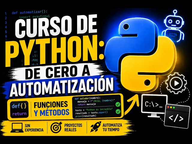 Curso de Python: De Cero a Automatización #13 | Funciones y Métodos más útiles en Python | 2026
