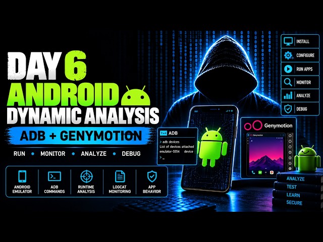 Android Dynamic Analysis | ADB + Genymotion | Cybersecurity Day 6